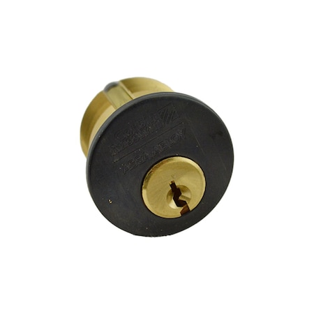 1-1/8 Standard Mortise Cylinder With Cloverleaf Cam And 6 Pin 60 Keyway Oil Rubbed Bronze